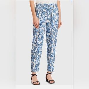Ralph Lauren Blue and White Patterned Pants